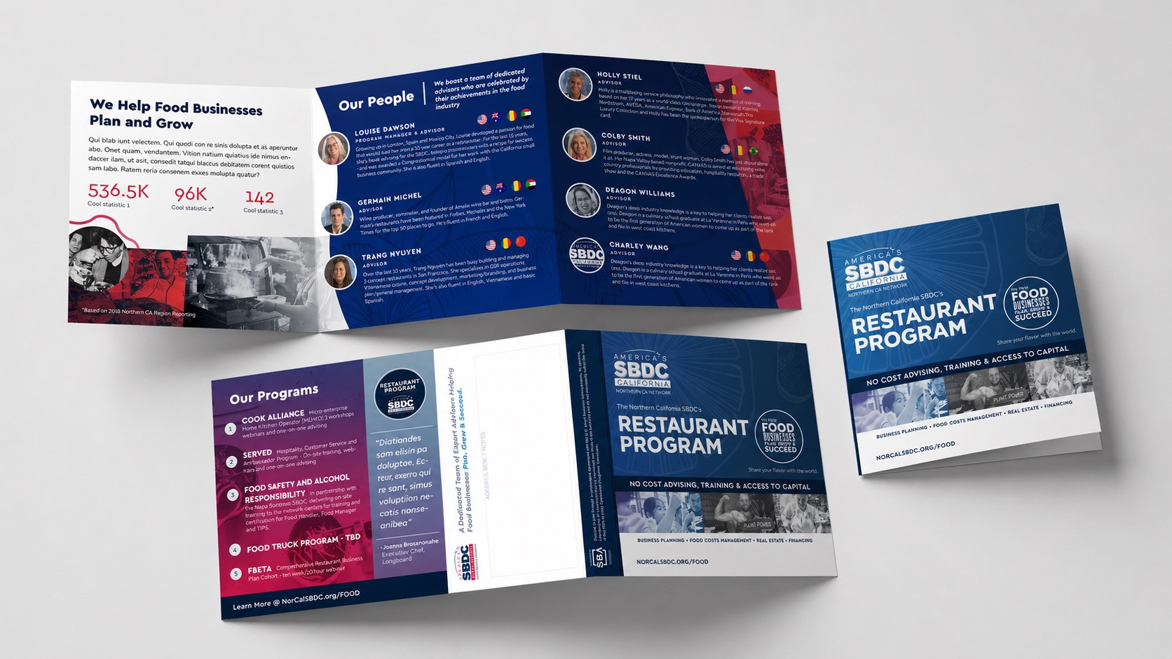 SBDC Restaurant Program brochure design
